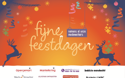 Fijne feestdagen en een gelukkig nieuw jaar!